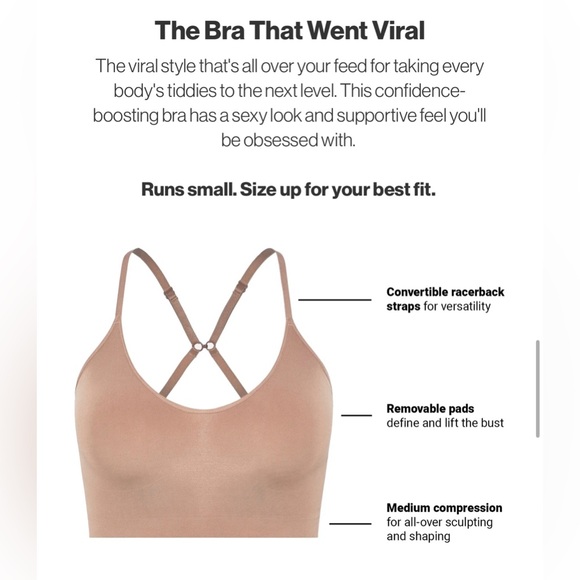 NWT Yitty Nearly Naked Shapewear Plunge Bra in Taupe Size 3X/4X - Picture 8 of 14